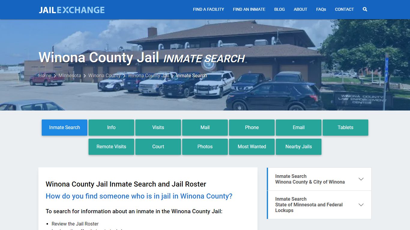 Inmate Search: Roster & Mugshots - Winona County Jail, MN